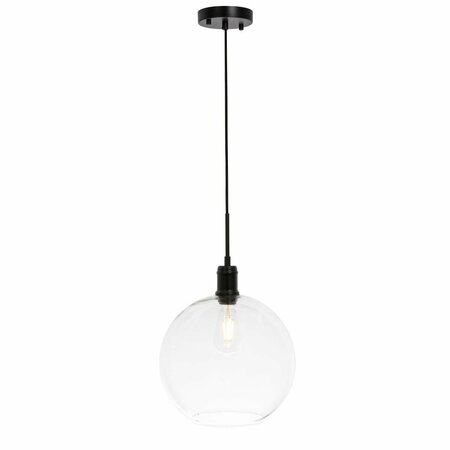 CLING Emett 1 Light Black & Clear Glass Pendant CL2952178